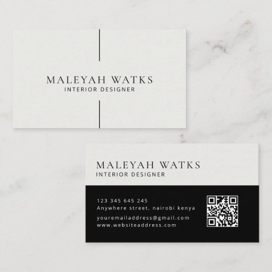 業務ミニマルカード 名刺 (正面/裏面)