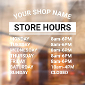業務ミニマル名ストアの営業時間 ウィンドウサイン (シート2)