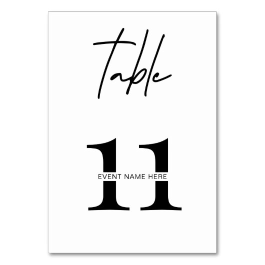 業務ミニマル披露宴表の番号記号 テーブルナンバー (正面)