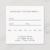 業務モダンアポイントメントカード スクエア名刺 (正面)