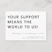 業務モダンエレガントサンキューカードのサポート 名刺 (正面)