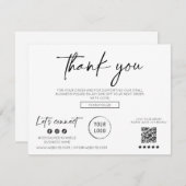 業務モダンサンキューカードのスクリプト 招待状 (正面/裏面)