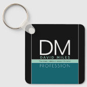 業務モダンテンプレート | すべての色をカスタマイズ キーホルダー (正面)