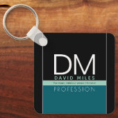 業務モダンテンプレート | すべての色をカスタマイズ キーホルダー (正面)