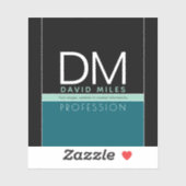 業務モダンテンプレート | すべての色をカスタマイズ シール (シート)