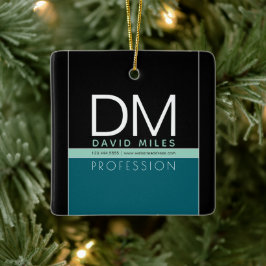 業務モダンテンプレート | すべての色をカスタマイズ セラミックオーナメント