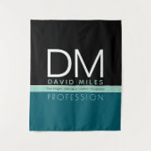 業務モダンテンプレート | すべての色をカスタマイズ タペストリー (正面)