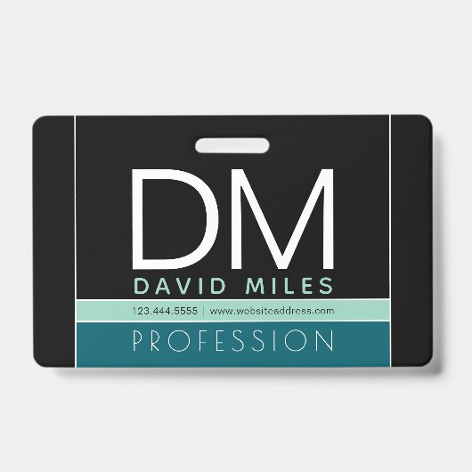 業務モダンテンプレート | すべての色をカスタマイズ バッジ (正面)