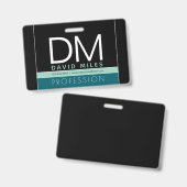 業務モダンテンプレート | すべての色をカスタマイズ バッジ (正面＆裏面)