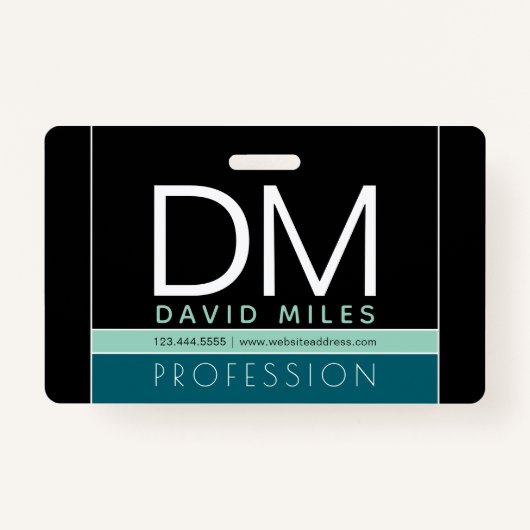 業務モダンテンプレート | すべての色をカスタマイズ バッジ (正面)