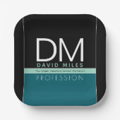 業務モダンテンプレート | すべての色をカスタマイズ ペーパープレート (正面)