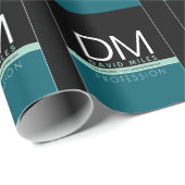 業務モダンテンプレート | すべての色をカスタマイズ ラッピングペーパー (ロールコーナー)