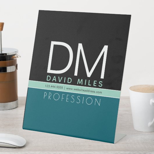 業務モダンテンプレート | すべての色をカスタマイズ 台座サイン (インサイチュ)