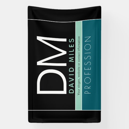 業務モダンテンプレート | すべての色をカスタマイズ 横断幕 (縦)