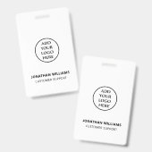 業務モダンロゴスタッフ名役職（縦書き） バッジ (正面＆裏面)