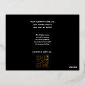 業務モダン同性愛者コードの休日 箔シーズンポストカード (裏面)