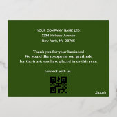 業務モダン同性愛者コード会社 箔シーズンポストカード (裏面)