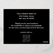 業務モダン同性愛者コード会社 箔シーズンポストカード (裏面)