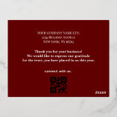 業務モダン同性愛者コード会社 箔シーズンポストカード (裏面)