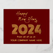 業務モダン同性愛者コード会社 箔シーズンポストカード (正面)