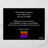 業務モダン同性愛者コード会社 箔シーズンポストカード (裏面)