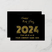 業務モダン同性愛者コード会社 箔シーズンポストカード (正面/裏面)