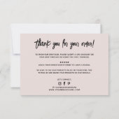 業務モダン命令サンキューカード サンキューカード (裏面)