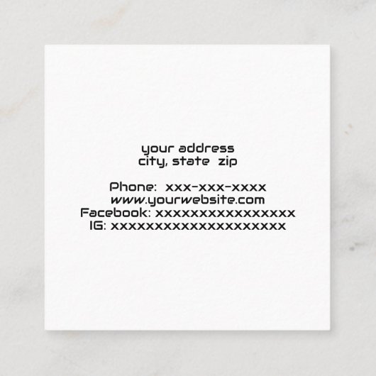 業務モダン図 スクエア名刺 (裏面)