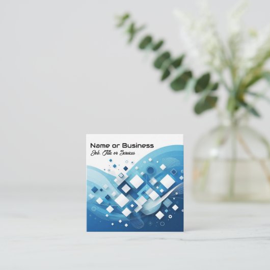 業務モダン図 スクエア名刺 (スタンド正面)