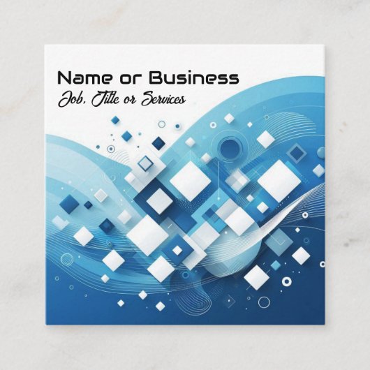 業務モダン図 スクエア名刺 (正面)