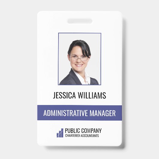 業務モダン職員の従業員IDバッジ バッジ (正面)