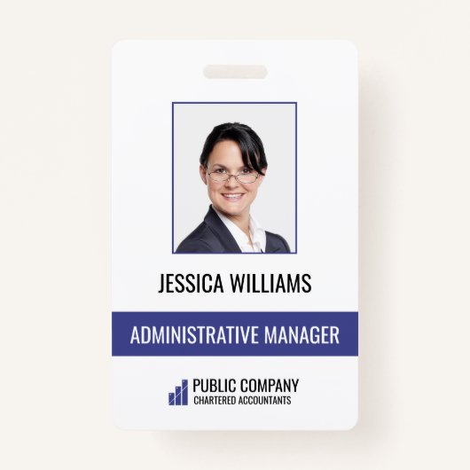 業務モダン職員の従業員IDバッジ バッジ (正面)