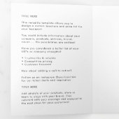 業務モダン | シンプルロゴ3折パンフレット 三つ折りカード (内部最初)