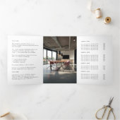 業務モダン | シンプルロゴ3折パンフレット 三つ折りカード (内部)