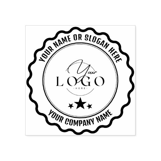 業務モダン |ビジネスパーソナライズされたロゴ ラバースタンプ (インプリント)