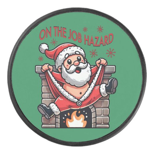 業務上危険なサンタが火災に遭う アイスホッケーパック (正面)