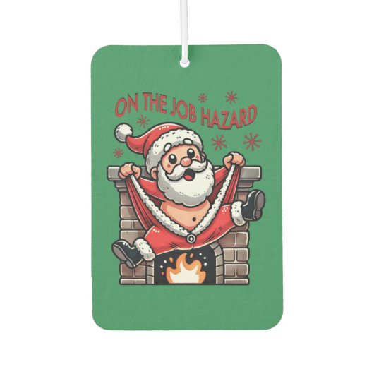 業務上危険なサンタが火災に遭う カーエアーフレッシュナー (正面)