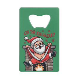 業務上危険なサンタが火災に遭う クレジットカード栓抜き