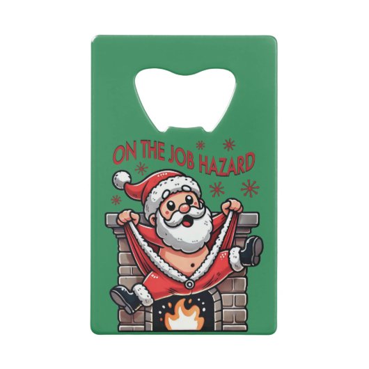 業務上危険なサンタが火災に遭う クレジットカード栓抜き (正面)