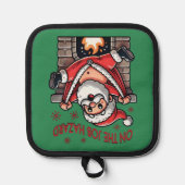 業務上危険なサンタが火災に遭う 鍋敷き (正面)