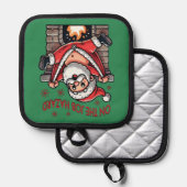 業務上危険なサンタが火災に遭う 鍋敷き (正面/裏面)