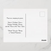 業務企業の 箔シーズンポストカード (裏面)