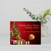 業務企業の 箔シーズンポストカード (立ち正面)