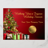 業務企業の 箔シーズンポストカード (正面)