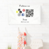 業務会社シンプルホームページのバーコードQRコード 横断幕 (インサイチュ)