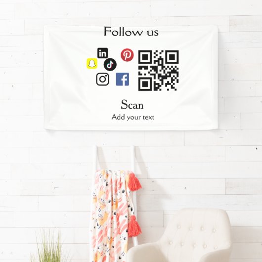 業務会社シンプルホームページのバーコードQRコード 横断幕 (インサイチュ)