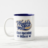 業務執行責任者のギフトのための(世界のベスト) ツートーンマグカップ (左)