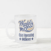 業務執行責任者のギフトのための(世界のベスト) フロストグラスマグカップ (左)