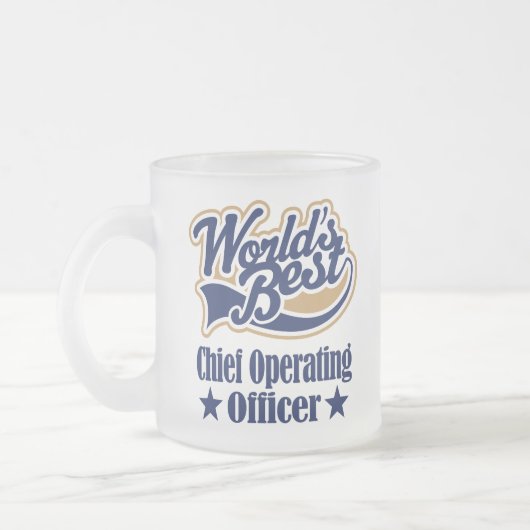 業務執行責任者のギフトのための(世界のベスト) フロストグラスマグカップ (左)