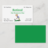 業務外おもしろい退職者ゴルフ 名刺 (正面/裏面)